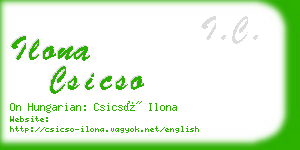 ilona csicso business card